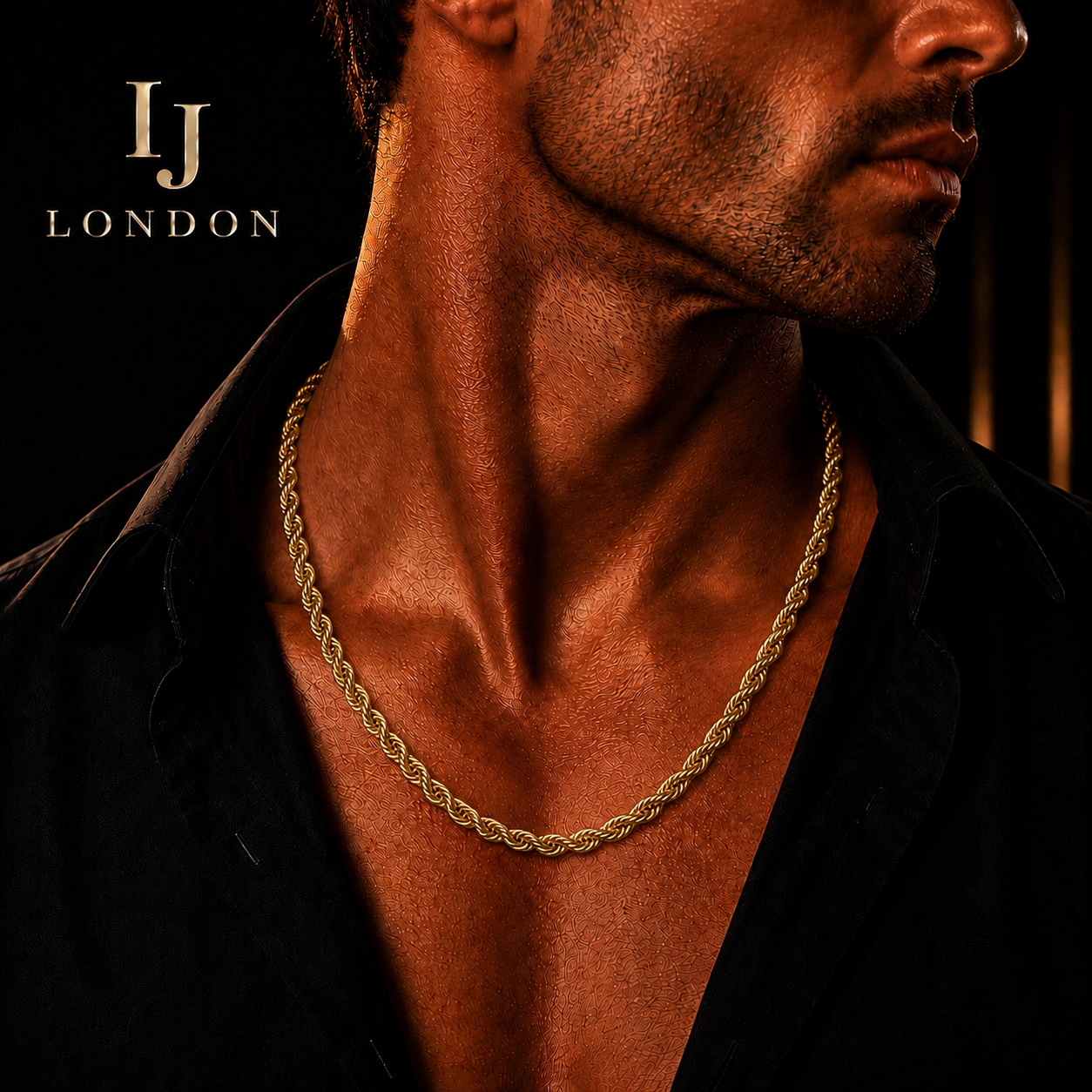 6mm Gold Rope Chain – Premium Stainless Steel