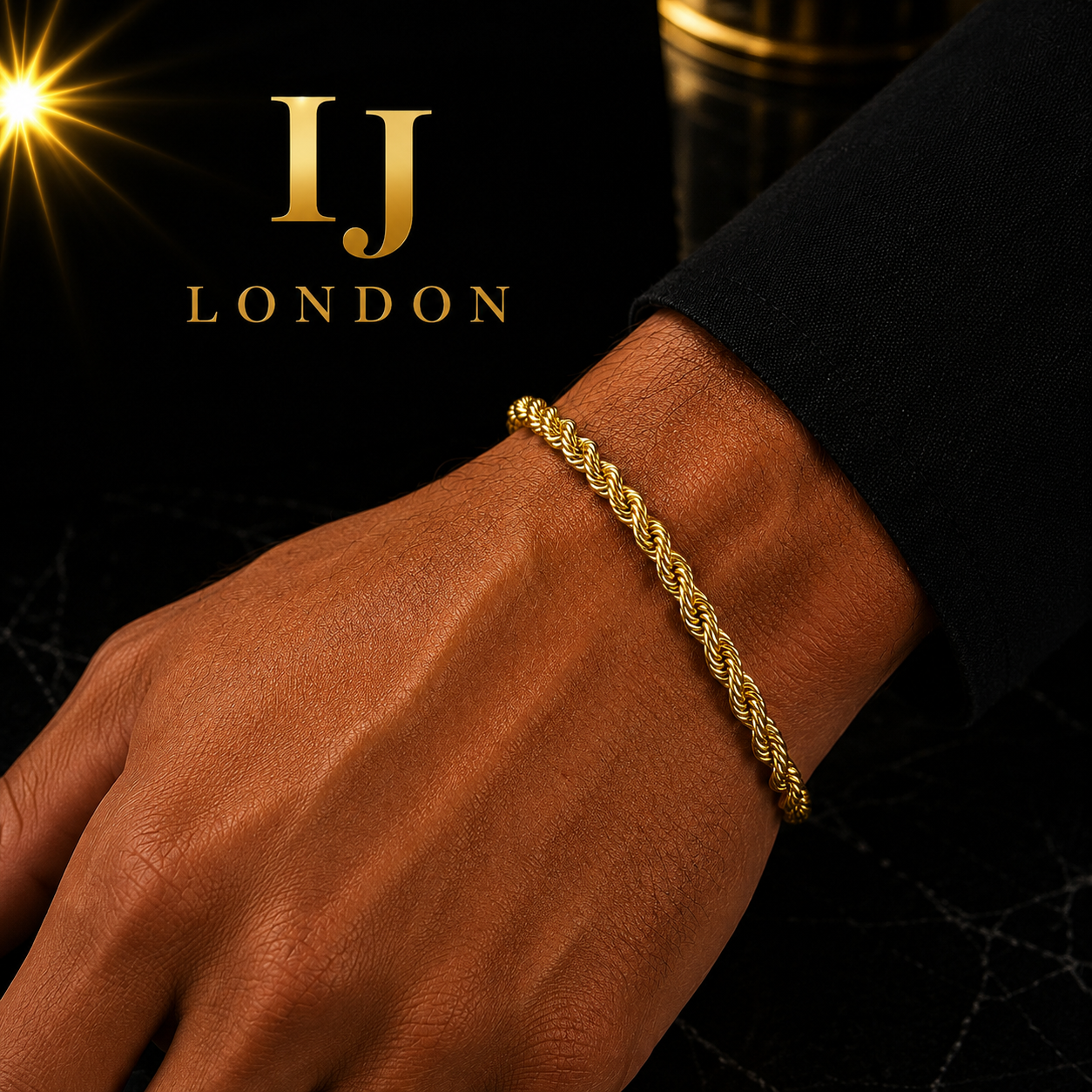 6mm Gold Rope Bracelet – Premium Stainless Steel